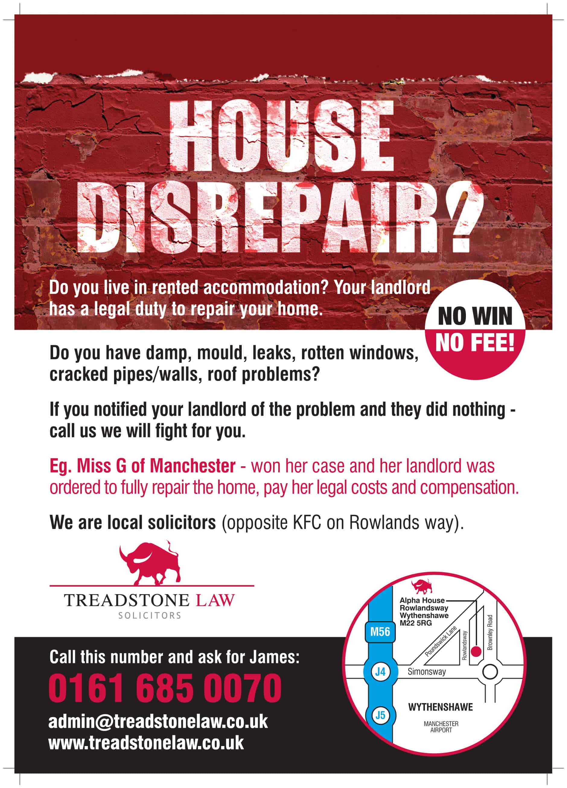 No Win No Fee Solicitors Housing Claims Manchester